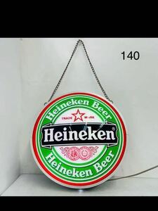 4SA061 【動作品】ハイネケン　Heineken ネオンサイン　ディスプレイ　ライト　照明　電飾 中古 現状品