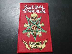 SUICIDAL TENDENCIES 刺繍パッチ ワッペン possessed to skate 赤枠 / no mercy beowulf slayer metallica anthrax exodus c.o.c. d.r.i.