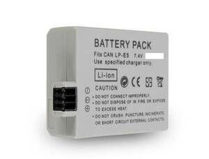 送料無料 Canon キャノン LP-E5 バッテリー 電池 大容量1200mAh EOS Kiss F X2 X3 対応 修理 交換 互換品