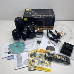 h2476 □美品□ Nikon ニコン D5300 AF-S 18-55mm 1:3.5-5.6G VR II 55-200mm 1:4-5.6G ED デジタル一眼レフ デジタルカメラ 