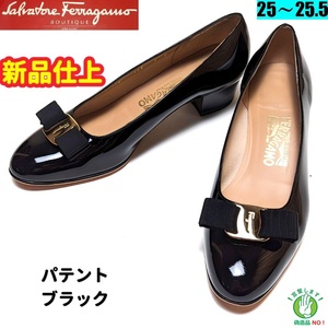 新品そっくりさん近年モデルフェラガモFerragamoヴァラパテントパンプス8