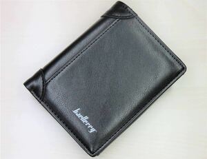 メンズ財布 ウォレット 大人気 新作財布 ショット財布 人気財布、新品、当日発送(黒)