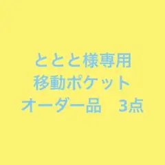 移動ポケット　3点　ハンドメイド　男の子　女の子