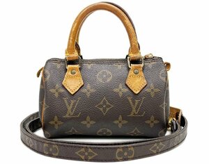 LOUIS VUITTON ルイ・ヴィトン ミニスピーディ M41534 2WAY ショルダーバッグ ポーチ モノグラム ブラウン系 ゴールド金具 ヴィンテージ