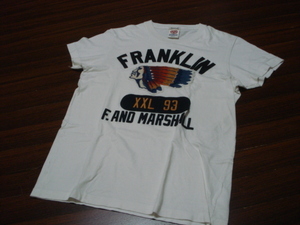 FRANKLIN＆MARSHALLデカロゴ半袖Tシャツ/メンズ/S/白/フランクリンマーシャル