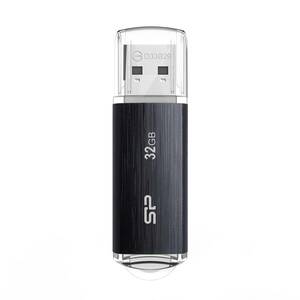 シリコンパワー USBメモリ 32GB USB3.2 Gen1 (USB3.1 Gen1 / USB3.0) フラッシュドライブ ヘアライン仕上