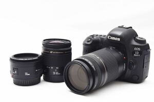 Canon EOS 5D Mark IV標準&望遠&単焦点トリプルレンズセット/EF 50㎜1:1.8 II/EF28-80㎜1:3.5-5.6III/ EF75-300㎜ F4-5.6 II☆1099