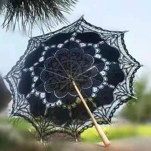 レース日傘（黒色）