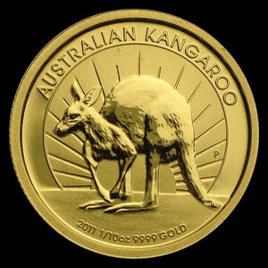 [保証書・カプセル付き] 2011年 (新品) オーストラリア「カンガルー」純金 1/10オンス 金貨