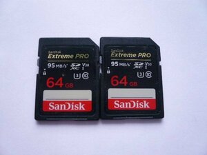 SanDisk　Extreme PRO　SDXCカード　64GB　2枚セット