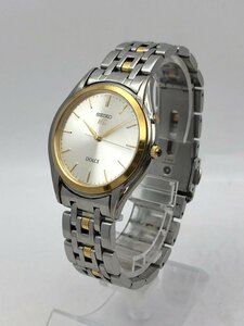 1円～/SEIKO/セイコー/DOLCE/ドルチェ/AGS/4M21-0A70/3針/シルバー文字盤/コンビカラー/ラウンド/メンズ腕時計/ジャンク/T215