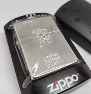ZIPPO ロゴ立体メタル 1996年 エンジンターン シリアル付限定品 未使用品