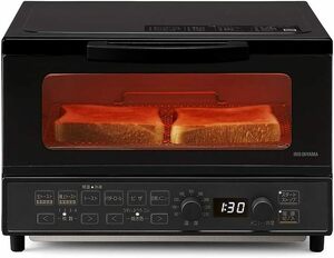 【 送料無料 新品 】 アイリスオーヤマ トースター MOT-401-B オーブントースター 4枚焼き トースト1200W 自動メニュー20種類 ブラック