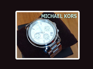 日本未入荷 アメリカ購入 元セリーヌ デザイナー マイケルコース MICHAEL KORS 腕時計 入学 入社 営業 シルバー 入社祝い 社会人