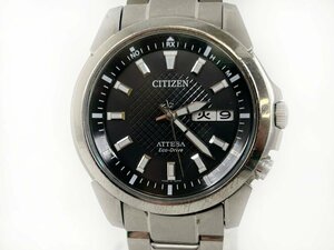 CITIZEN シチズン エコドライブ ATTESA アテッサ H100-T014844 黒文字盤 メンズ腕時計 S04-09