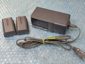 SONY互換？ 日立 HITACHI ビデオカメラ 充電器 + バッテリー2個 (VM-ACL1 + VM-NP520 ×2) セット