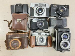 【大量9個】 ツァイスイコン ミノルタ オリンパス 等 フィルムカメラ レザーケース付き 等 大量 まとめ ジャンク D42
