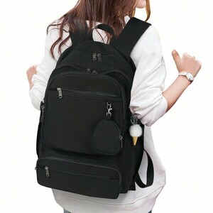 レディース バッグ バックパック 女性用軽量学生バッグ 旅行バッグ 可愛いカジュアルデイパック 15.6インチまでのノートパソコン