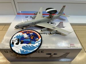 超レア 1/200 aviation200 USAF E-3C Sentry 707-300 嘉手納基地 パッチ付き Gemini Inflight200