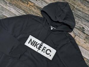 最後 L NIKE F.C プルオーバー フーディ 検 フリース スウェット パーカー サッカー フットサル ナイキ エフシー FC 黒/ブラック