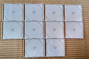 ★ 即決 中古 美品 ★　10枚セット　CD/DVDプラケース　白　スリムタイプ（同様商品を6点出品④） 