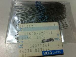 KOA SN14C2C 1/4w　158Ω F ±1％ 100本1袋 (8)