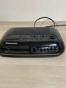 １円スタート　 Panasonic パナソニック 目覚ましラジオ クロックラジオ RC-6199 FM/AM デジタルクロック 昭和レトロ　現状品