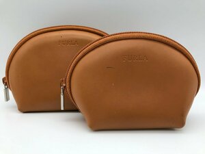 FURLA　フルラ　ポーチ×2　茶　ブラウン　4755