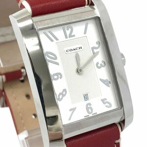 新品 COACH コーチ 腕時計 クオーツ 7.152.266 アナログ スクエア トノー 長方形 シルバー コレクション シンプル おしゃれ 箱付き