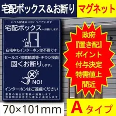 宅配ボックス＆お断りを一石二鳥で解決すマグネットA 政府ポイント決定