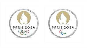 2021 フランス パリ2024 オリンピック・パラリンピック開催記念 ブリスターパック入り カラー メダリオン セット