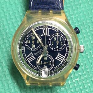 現状動作品 Swatch クロノ クオーツ アナログ クロノグラフ USED スウォッチ 腕時計 ビンテージ ヴィンテージ