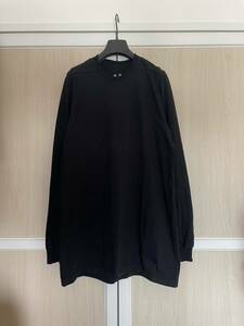 1円 リックオウエンス Rick Owens ロングスリーブカットソー Tシャツ 長袖 L ブラック 黒 RU17F8283BA 国内正規品 BLACK DRKSHDW