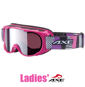 新品 スノーゴーグル レディース AXE アックス ax270-wmd-pk 小学生高学年・中学生・小顔の女性 対象 スキー スノボー ミラーレンズ