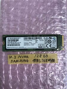 M.2 NVMe 128GB SSD x 1コ入【動作確認済み】SAMSUNG、PM961、MZ-VLW1280、MZVLW128HEGR-000L2、1,768H使用
