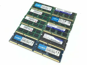 ♪▲【TECMIYO 他】各メーカー ノートPC用 メモリ 8GB DDR3L 大量 部品取り 10点セット まとめ売り 0521 13