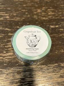 ☆新品☆Little brilliant days オリジナルマスキングテープ Grapefruit Tea グリーン