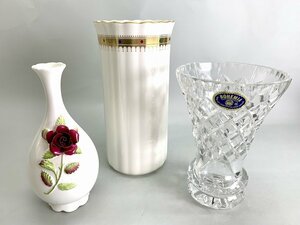 コールポート COALPORT ミキモト BOHEMIAN GLASS ボヘミアグラス フラワーベース 花瓶[03-3508