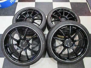 ADVAN Racing RZ2 クラウン マークX プリウスα IS RX-8 19インチ 8J +44 5H114.3 中古 FINALIST 595EVO 225/35R19 23年製 新品 アドバン