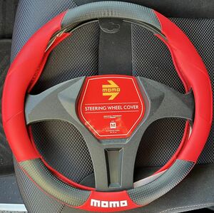 新品 TUNING MOMO ハンドルカバー イタリア Mサイズ レッド