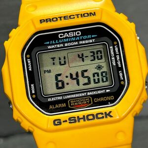 CASIO カシオ G-SHOCK ジーショック DW-5600ED-9 腕時計 クオーツ デジタル 多機能 イエロー ステンレススチール メンズ 動作確認済み