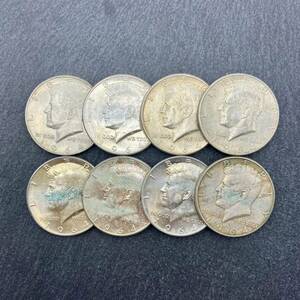 1円 アメリカ銀貨 1964年以前 約99.8ｇ 8枚 50セント ハーフダラー ケネディ 1/2ドル ミントマーク アンティークコイン コレクション