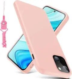 iPhone13 mini 用 ケース 耐衝撃 シリコン TPU ピンク