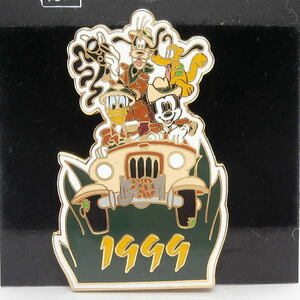 ディズニー　1999年ディズニアナコンベンション　FAB4　サファリー車ピン　ミッキー　ドナルド　グーフィー　プルート