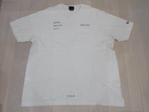 6688★ユーズド★NEWERA ニューエラ ホワイト 1920　Tシャツ【サイズXXL】カッコイイ