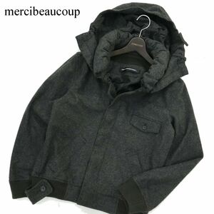 mercibeaucoup メルシーボークー 秋冬 もこえり★ フーディー メルトン ウール ジャケット Sz.3　メンズ　A3T10685_9#N