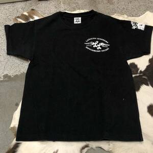 LANGLITZ LEATHERS ロゴプリント Tシャツ 半袖 黒 ブラック ラングリッツレザー size S