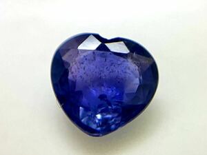 サファイア 夜明け色　1.14ct ビッシングカラー！天然ブルーアフリカハート ラブリー★100円スタート★