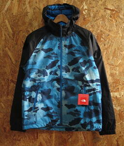 新品☆本物 Sサイズ THE NORTH FACE ノースフェイス カモ柄ナイロンジャケット JACKET CAMO/BLUE/ブルー 限定モデル アメリカ USAライン