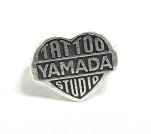 12621◆TATTOO STUDIO YAMADA タトゥースタジオヤマダ ハートロゴ リング/指輪【約13号】シルバー 中古 USED